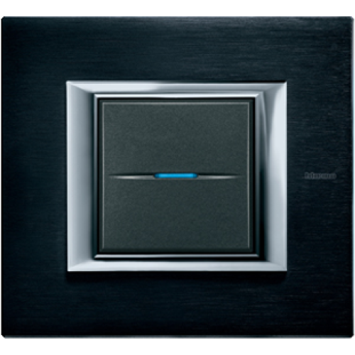 HA4802XS Рамка Axolute Квадрат Антрацит 2-модульная Bticino