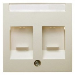 11818982 Центральная панель с заслонками от пыли и полем для надписи цвет: белый, с блеском S.1 Berker