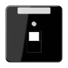 CD569-1NAUASW CD 500/CD plus Черный Накладка 1-ой наклонной ТЛФ/комп розетки с полем для надписи Jung
