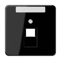 CD569-1NAUASW CD 500/CD plus Черный Накладка 1-ой наклонной ТЛФ/комп розетки с полем для надписи Jung