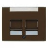 11820001 Центральная панель с заслонками от пыли и полем для надписи цвет: коричневый, с блеском Arsys Berker