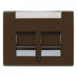 11820001 Центральная панель с заслонками от пыли и полем для надписи цвет: коричневый, с блеском Arsys Berker