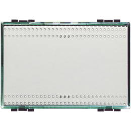 N4932/3 Прозрачная клавиша KristaLivingLight , 3 модуля Bticino