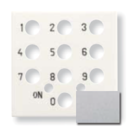 N2253.5 PL Накладка для механизма выключателя с кодовой панелью, 2-модульная, серия Zenit, цвет серебристый, ABB