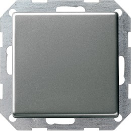 012720 Клавишный перелючатель с самовозвратом 10А/250В в сборе Сталь Gira E22