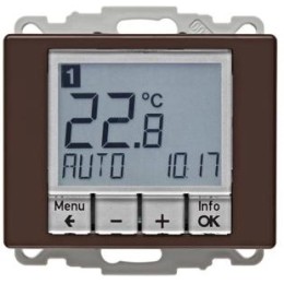 20440001 Регулятор температуры, с центральной панелью цвет: коричневый, с блеском Arsys Berker