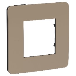 NU280228 Рамка Unica Studio Color Песочный / Антрацит 1-постовая Schneider Electric