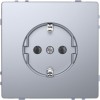 MTN2301-6036 D-life розетка 16а, с з/к, без шт, нерж. сталь Merten