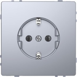 MTN2301-6036 D-life розетка 16а, с з/к, без шт, нерж. сталь Merten
