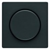 11376086 Центральная панель с регулирующей кнопкой для поворотного диммера цвет: антрацит,, с эффектом бархата, Q.1 Berker