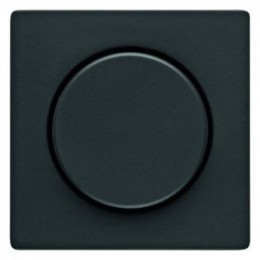 11376086 Центральная панель с регулирующей кнопкой для поворотного диммера цвет: антрацит,, с эффектом бархата, Q.1 Berker