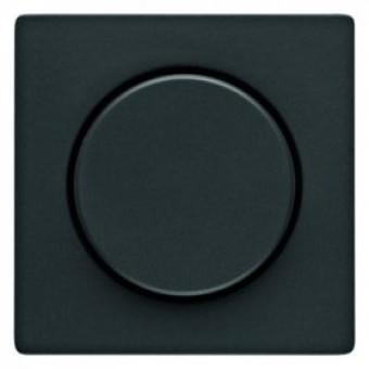 11376086 Центральная панель с регулирующей кнопкой для поворотного диммера цвет: антрацит,, с эффектом бархата, Q.1 Berker