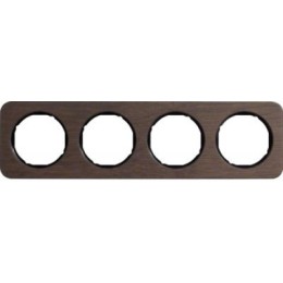 10142354 Рамка R.1 Дуб/черный 4-постовая Berker