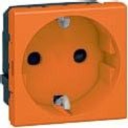 077217 Mosaic Розетка 2к+З немецкий стандарт оранжевая Legrand