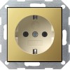 0453614 Розетка с защитой от детей Латунь Gira