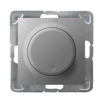 Ospel Impresja Серебро Светорегулятор поворотно-нажимной для нагрузки лампами накаливания и галогенными LP-8Y/m/18