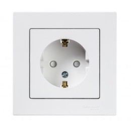 ATN000144 Atlasdesign Розетка с заземлением со шторками, 16А, в сборе, Белый Schneider Electric
