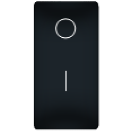 FD16708-M Клавиша узкая, цвет Черный FEDE