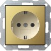 0466614 Розетка с заземляющими контактами без "лапок" для крепления Латунь Gira