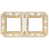 FD01352OPEN Рамка Smalto Italiano Siena Pearl white 2-постовая Fede