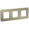 NU280652 Рамка Unica Studio Metal Бронза / Антрацит 3-постовая Schneider Electric