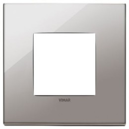 22642.83 Рамка Eikon EXE Черный хром 2-модульная Vimar