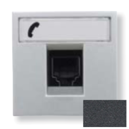 N2217.6 AN Розетка телекоммуникационная на 6 контактов, 2-модульная, тип RJ12, серия Zenit, цвет антрацит, ABB