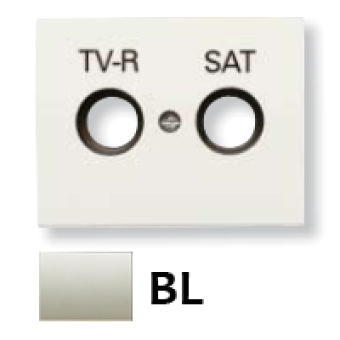 8450.1 BL Накладка для TV-R-SAT розетки, серия OLAS, цвет белый жасмин, ABB