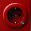 018243 Розетка с заземляющими контактами 16А/250В с индикатором Красный Gira S-color