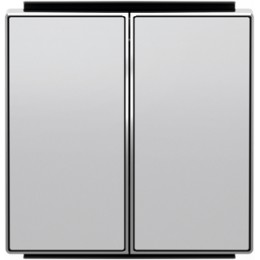 8542 PL Клавиша для 2-клавишного механизма выключатель+переключатель арт.8142, серия SKY, цвет серебряный, ABB