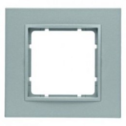 10116424 Рамка B.7 Алюминий 1-постовая Berker