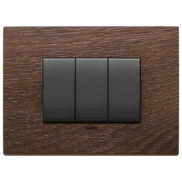 22653.32 Рамка Eikon EXE Американский орех 3-модульная Vimar