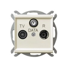 Ospel Sonata Бежевый Розетка антенная RTV-DATA оконечная, без рамки GPA-RD/m/27 Ospel Sonata Бежевый Розетка антенная RTV-DATA оконечная, без рамки GPA-RD/m/27
