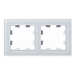 ATN330102 Рамка двойная Schneider Electric Atlasdesign Nature, матовое белое стекло