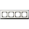 0214643 Рамка Classix Хром / Кремовый 4-постовая Gira