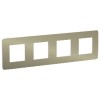 NU280850 Рамка Unica Studio Metal Бронза / Белый 4-постовая Schneider Electric