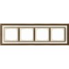 1724-848-500 Рамка Dynasty Латунь античная белое стекло 4-постовая ABB