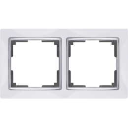 WL03-Frame-02-white Рамка на 2 поста (белый) Snabb Werkel a028881