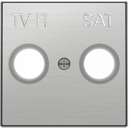 8550.1 AI Накладка для TV-R/ SAT розетки Нержавеющая сталь , ABB