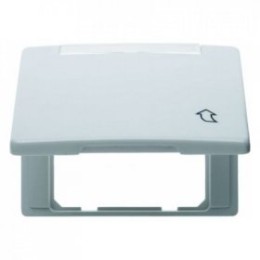 11550069 Промежуточная рамка с откидной крышкой и полем для надписи цвет: полярная белизна, с блеском Arsys Berker