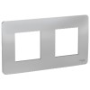 NU200430 Рамка Unica Studio Алюминий 2-постовая Schneider Electric
