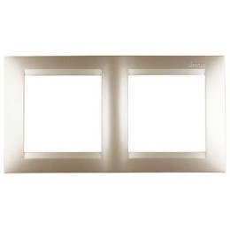 1500620-034 Рамка универсальная, 2 поста, шампань Simon 15