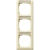 110301 Рамка Standard 55 Кремовый глянец, с полем для надписи 3-постовая вертикальная Gira