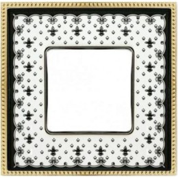 FD01471NEOB Рамка Belle Epoque Porcelain Черный / Золото 1-постовая Fede
