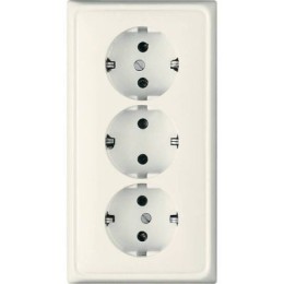 CD523 Розетка тройная с заземлением для кабельканалов слоновая кость Jung