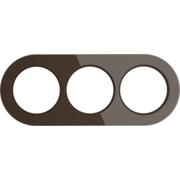 WL21-frame-03 Рамка на 3 поста (Коричневый) Favorit Runda Werkel a044900