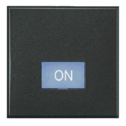 HS4921/2LM Axolute Клавиши с подсвечиваемыми символами для выключатель в дизайне AXIAL - 2 модуля, ON Bticino