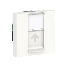 NU341318 Розетка компьютерная, RJ45, одиночная, кат. 5е STP, 2 модуля, Белый Schneider Electric
