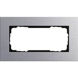 100217 Рамка без перегородки Esprit Алюминий 2-постовая Gira