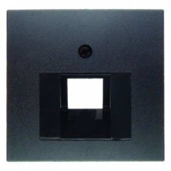14071606 Центральная панель для розетки UAE цвет: антрацит, матовый B.1/B.3/B.7 Glas Berker
